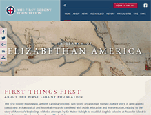 Tablet Screenshot of firstcolonyfoundation.org